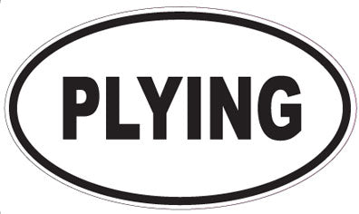 PLYING - Oval Sticker