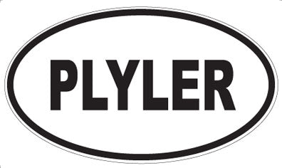 PLYLER - Oval Sticker