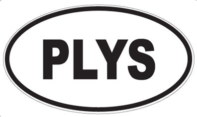 PLYS - Oval Sticker