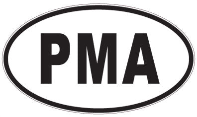 PMA - 3 Letter Initials Oval Sticker