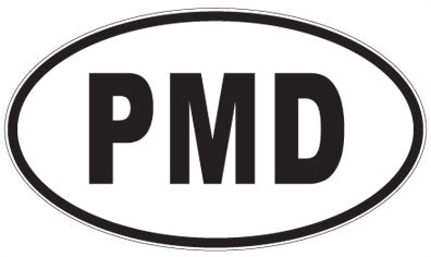 PMD - 3 Letter Initials Oval Sticker