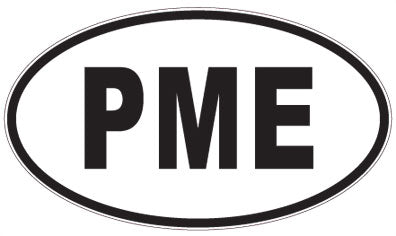 PME - 3 Letter Initials Oval Sticker