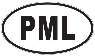 PML - 3 Letter Initials Oval Sticker