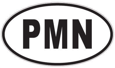 PMN - 3 Letter Initials Oval Sticker