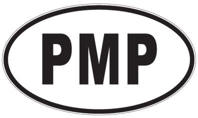 PMP - 3 Letter Initials Oval Sticker