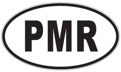 PMR - 3 Letter Initials Oval Sticker
