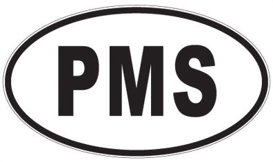 PMS - 3 Letter Initials Oval Sticker