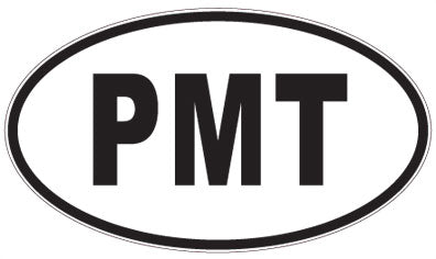 PMT - 3 Letter Initials Oval Sticker