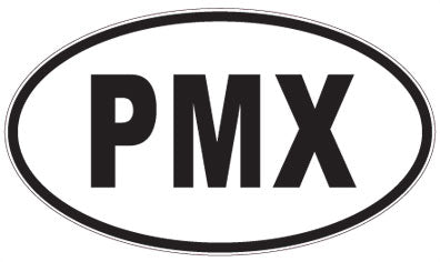 PMX - 3 Letter Initials Oval Sticker