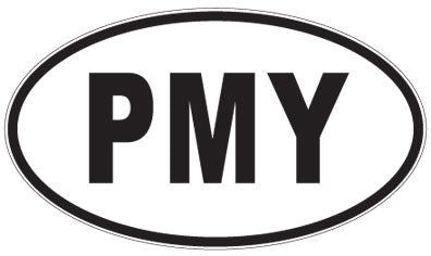 PMY - 3 Letter Initials Oval Sticker
