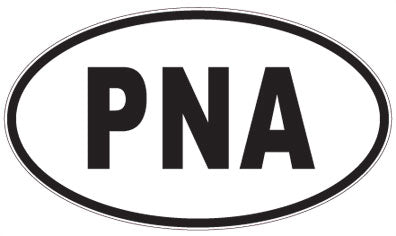 PNA - 3 Letter Initials Oval Sticker