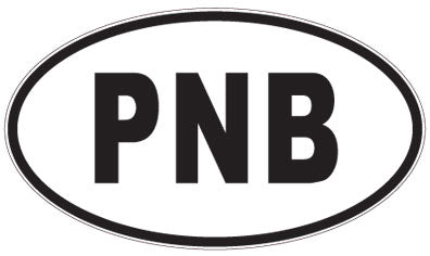 PNB - 3 Letter Initials Oval Sticker