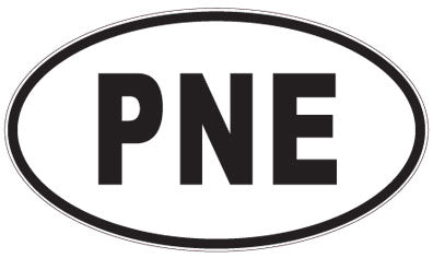 PNE - 3 Letter Initials Oval Sticker