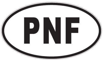 PNF - 3 Letter Initials Oval Sticker