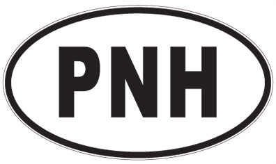 PNH - 3 Letter Initials Oval Sticker