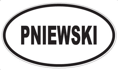 PNIEWSKI - Oval Sticker