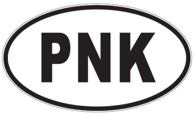 PNK - 3 Letter Initials Oval Sticker