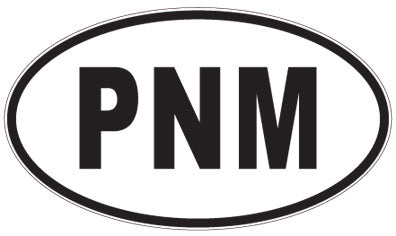 PNM - 3 Letter Initials Oval Sticker