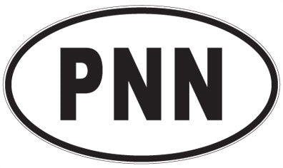 PNN - 3 Letter Initials Oval Sticker