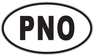 PNO - 3 Letter Initials Oval Sticker