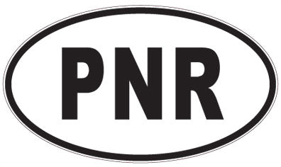PNR - 3 Letter Initials Oval Sticker