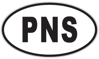PNS - 3 Letter Initials Oval Sticker