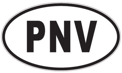 PNV - 3 Letter Initials Oval Sticker