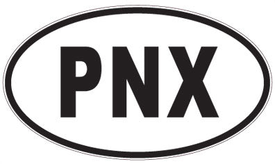 PNX - 3 Letter Initials Oval Sticker