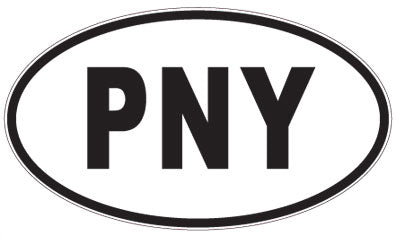 PNY - 3 Letter Initials Oval Sticker
