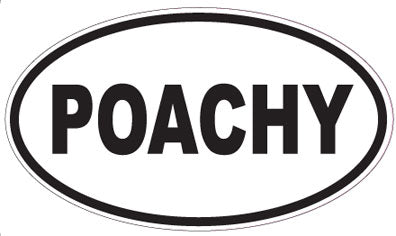 POACHY - Oval Sticker