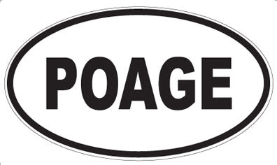 POAGE - Oval Sticker