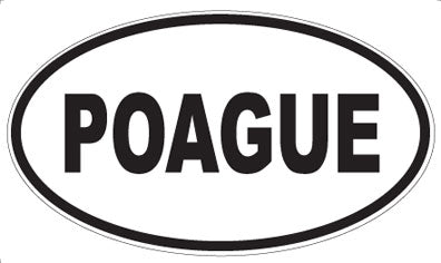 POAGUE - Oval Sticker