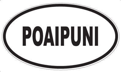POAIPUNI - Oval Sticker