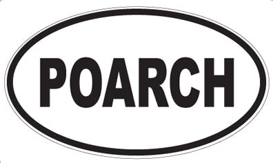 POARCH - Oval Sticker