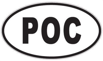 POC - 3 Letter Initials Oval Sticker