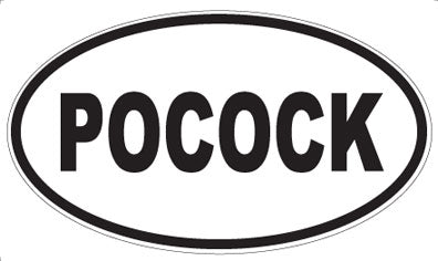 POCOCK - Oval Sticker