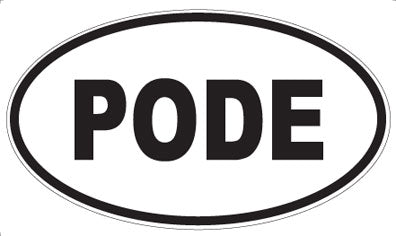 PODE - Oval Sticker