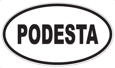 PODESTA - Oval Sticker
