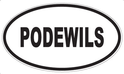 PODEWILS - Oval Sticker
