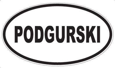 PODGURSKI - Oval Sticker