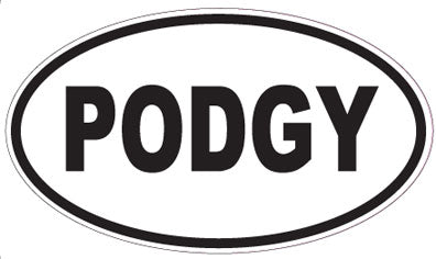 PODGY - Oval Magnet
