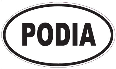 PODIA - Oval Sticker