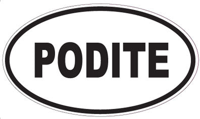 PODITE - Oval Sticker