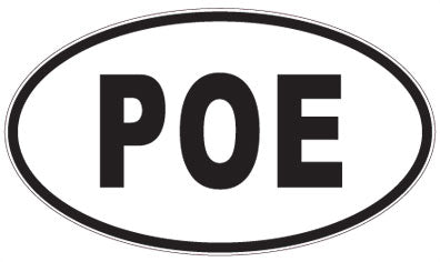 POE - 3 Letter Initials Oval Sticker