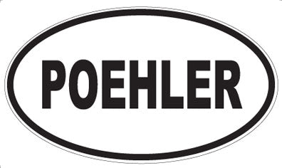 POEHLER - Oval Sticker