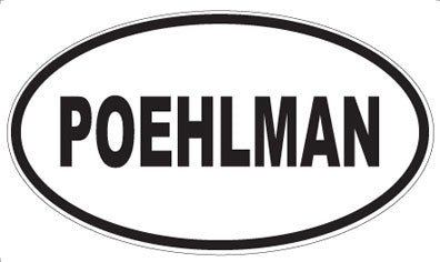 POEHLMAN - Oval Sticker