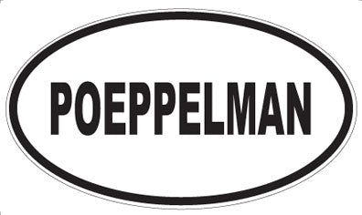 POEPPELMAN - Oval Sticker