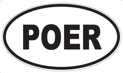 POER - Oval Sticker
