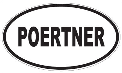 POERTNER - Oval Sticker