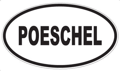 POESCHEL - Oval Sticker